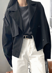 누보 숏 트렌치 자켓(3color)